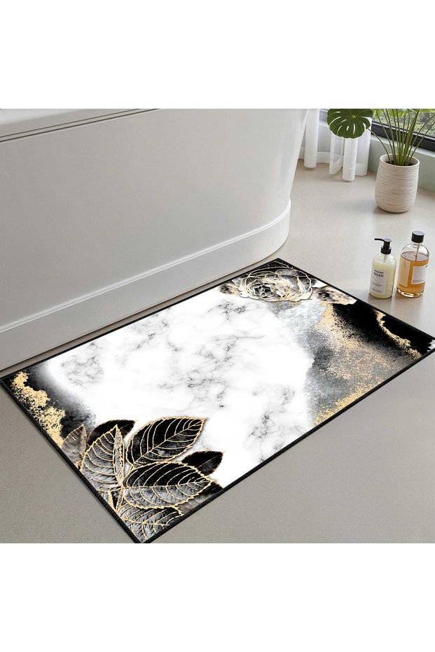 Bath Mat, Soft Bathroom Rug, Non-Slip Dot Backing, Washable - 60X100