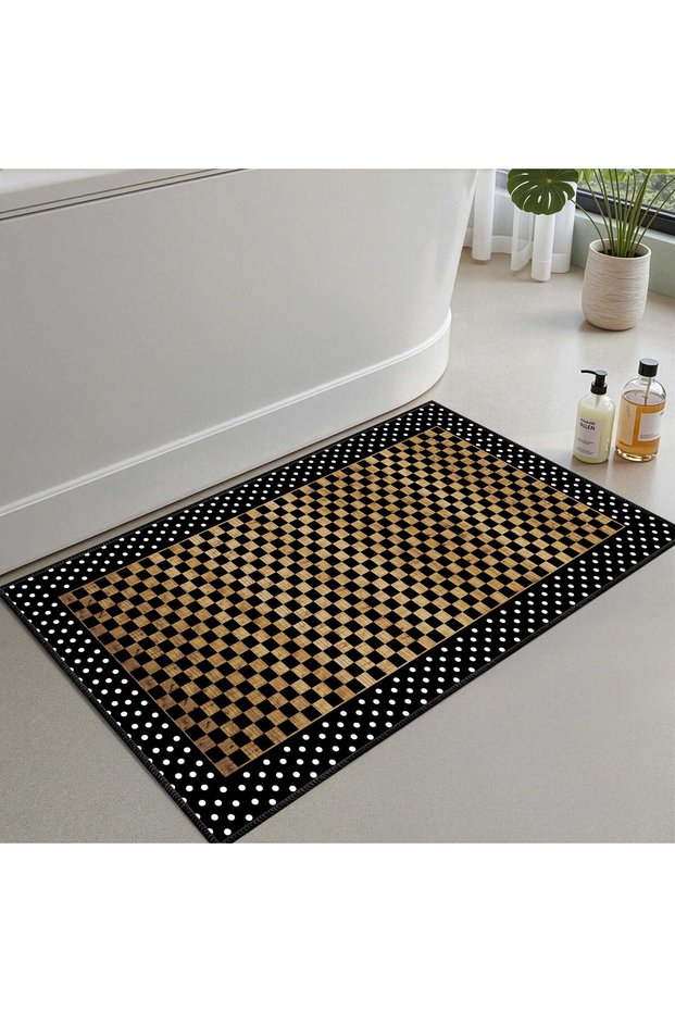 Bath Mat, Soft Bathroom Rug, Non-Slip Dot Backing, Washable - 60X100