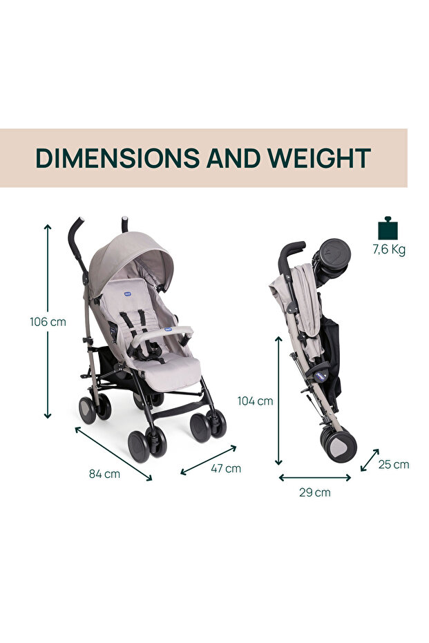 Echo Lite Stroller 0m-4y, Nut - 2