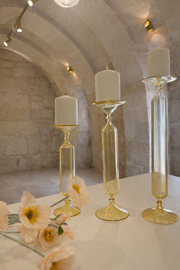 3LÜ CAM ŞAMDAN SETİ - 1