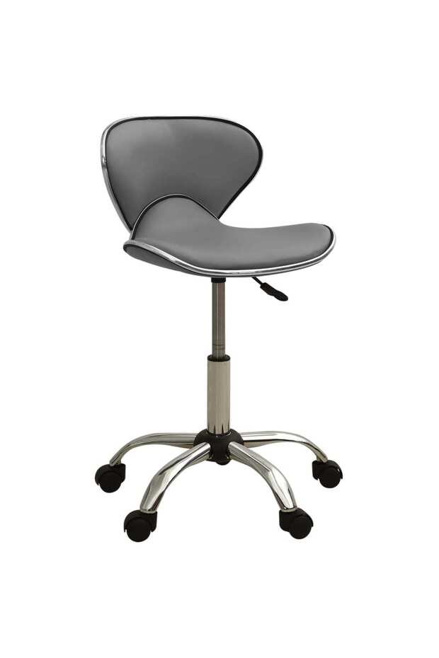 Office Chair Grey Faux Leather