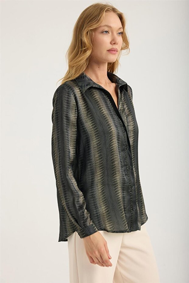 Риза с 5-копчева яка от Python Pattern - 3