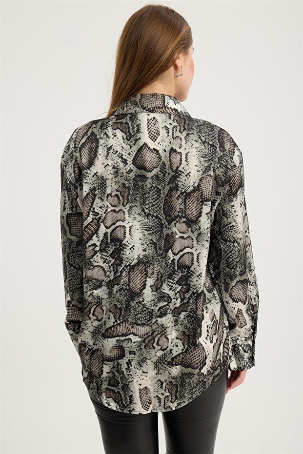 Piton Desenli Gömlek - 5