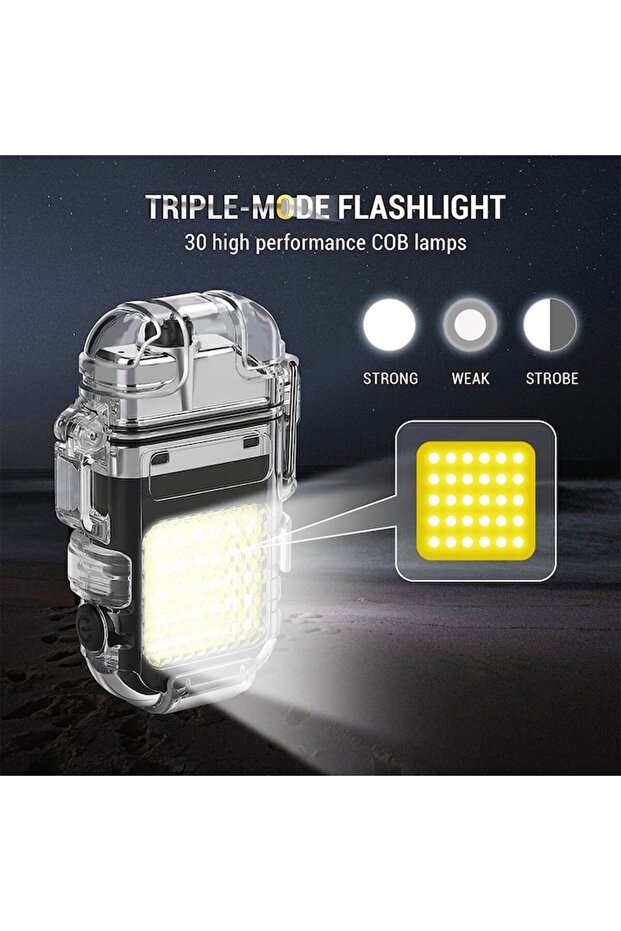 LED Lantern with Double Arc Lighter - 2