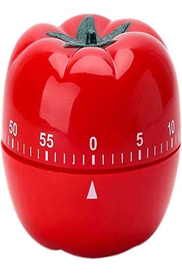Battery-Free Mechanical Kitchen Timer, 60-Minute Pomodoro Timer with Tomato Design