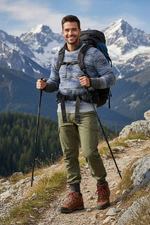 Erkek Bisiklet Yaka Kazak - 3