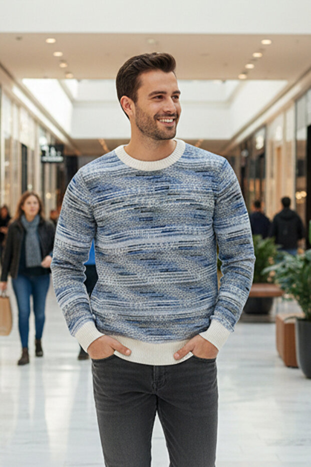 Erkek Bisiklet Yaka Kazak - 3