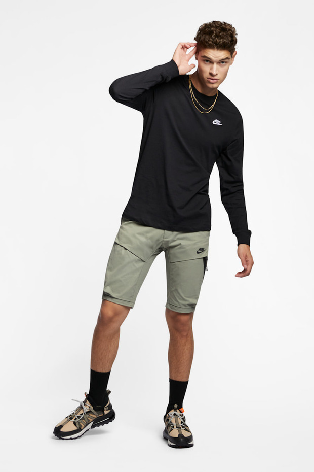 NSW Club Tee férfi hosszú ujjú sportpóló fekete AR5193-010 - 8