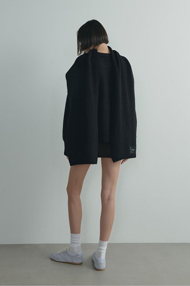 Siyah Bella Triko Atkı - 3