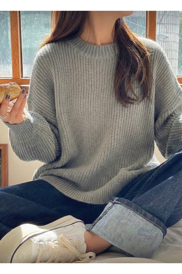 Women's Oversized Btk Knitwear Sweater