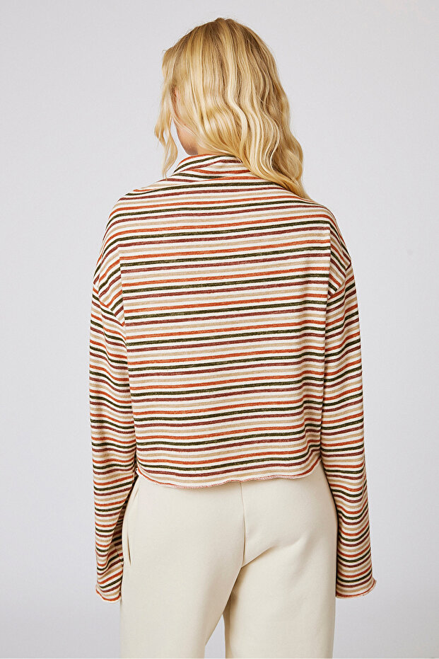 Dik Yaka Oversize Bluz - 4