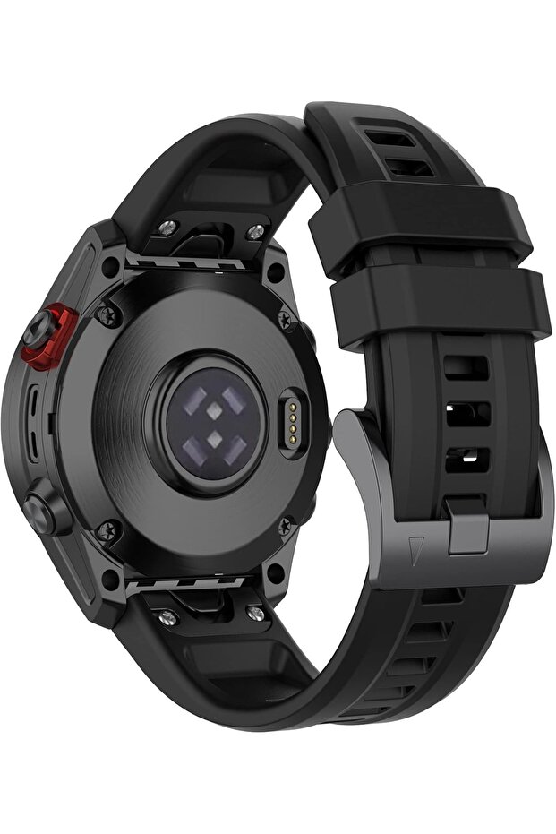 22mm Watch Band For Garmin Fenix E/Fenix8 AMOLED 47mm| 22mm Silicone Band | Black