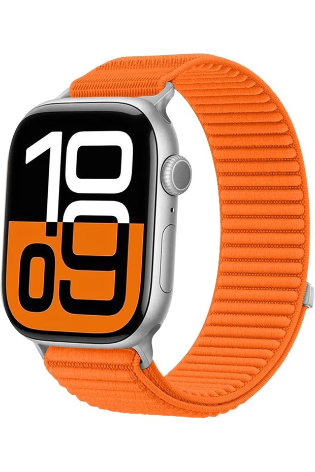 Apple Watch 49mm 46mm 45mm 44mm 42mm | Nylon Loop Sport Band | Orange