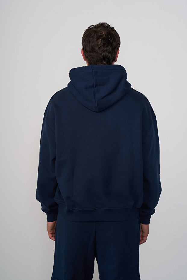 %100 Cotton Kapşonlu Sweatshirt - 4