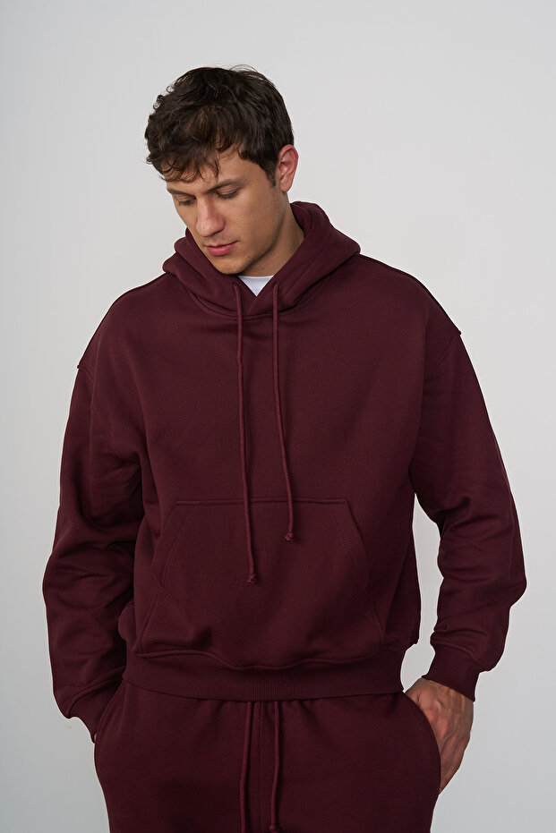 %100 Cotton Kapşonlu Sweatshirt - 2
