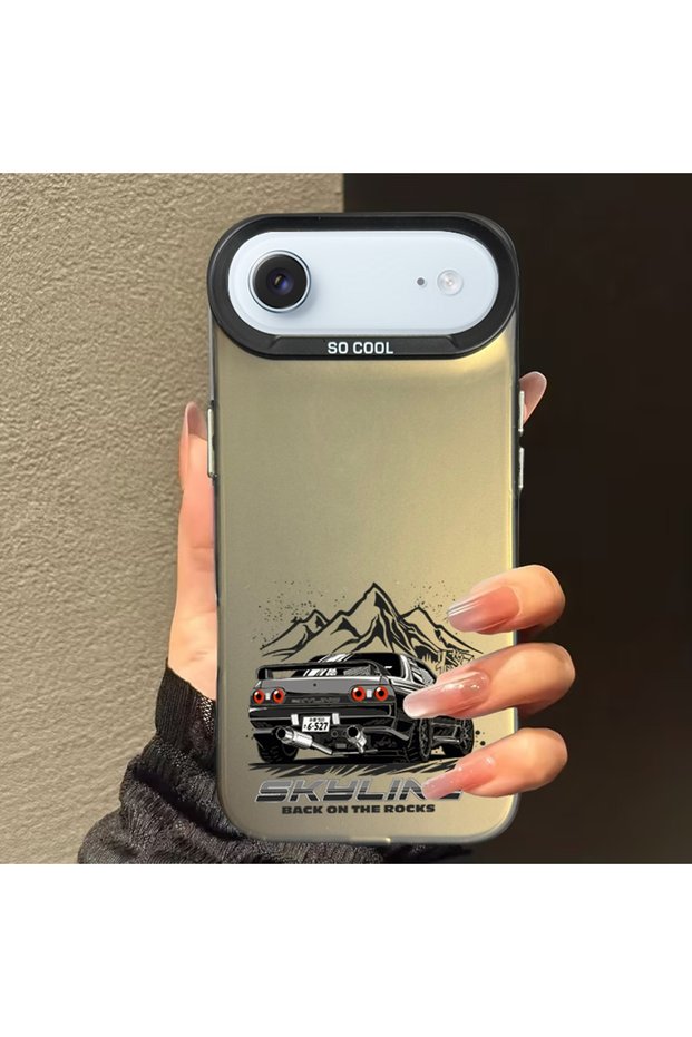 iPhone 17 Air Compatible Dirt-Resistant Car Print Pattern Phone Case Mk01A