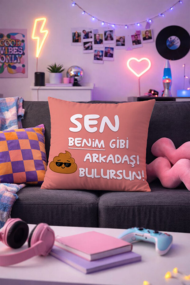 Humorous and Fun Gift Printed Throw Pillow Covers Soft Double-Sided Digital Printing 43X43 Single