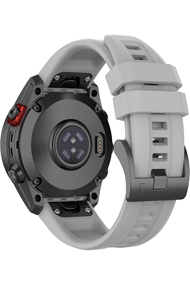 22mm Watch Band For Garmin Fenix E/Fenix8 AMOLED 47mm| 22mm Silicone Band | Grey