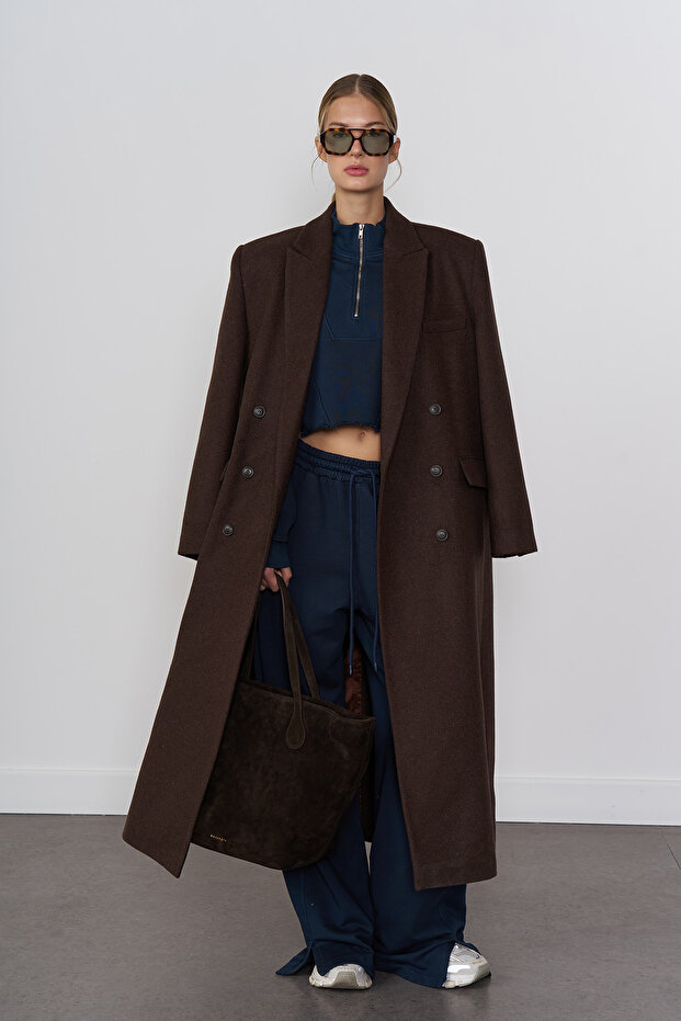 Yıkamalı Crop Sweatshırt - 1