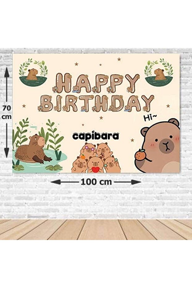 Capybara Themed Birthday Party Banner 70*100 cm