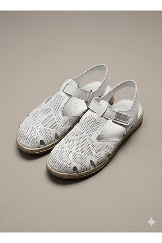 Noble 2013 Zenne White Leather Sandals