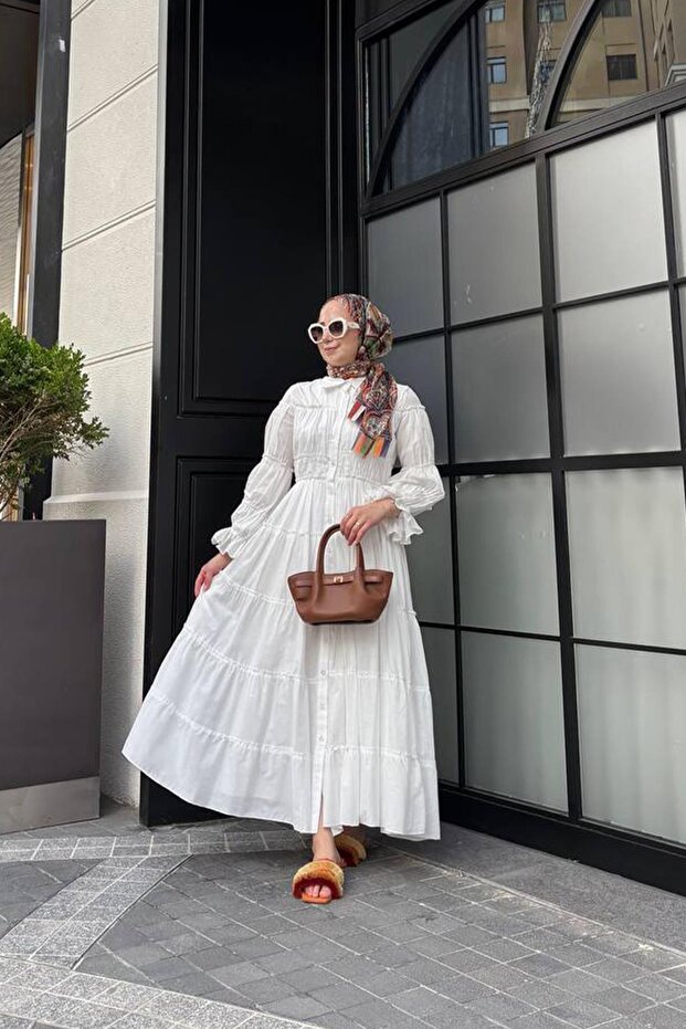 PAMUKLU BÜZGÜ KAT ELBİSE - 1