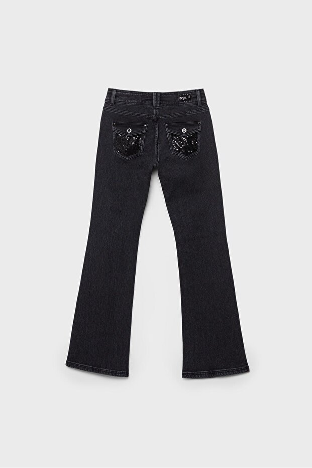 Pullu düşük bel jean - 8