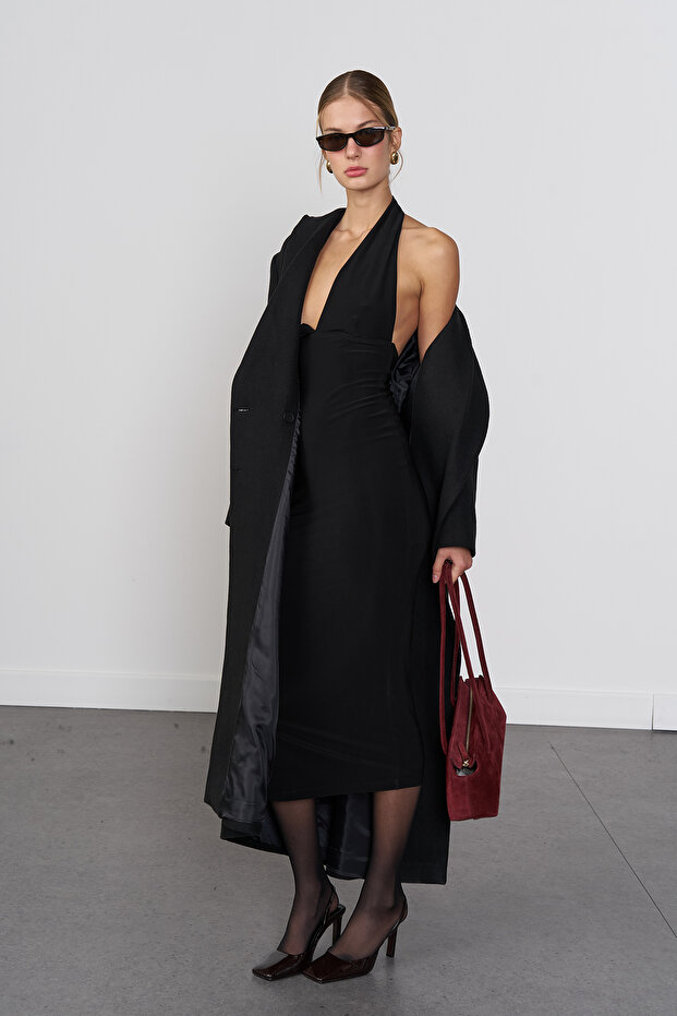 Halter Yaka Elbise - 3