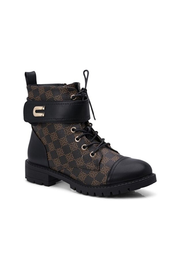 Дамски ботуши с с принт - 1