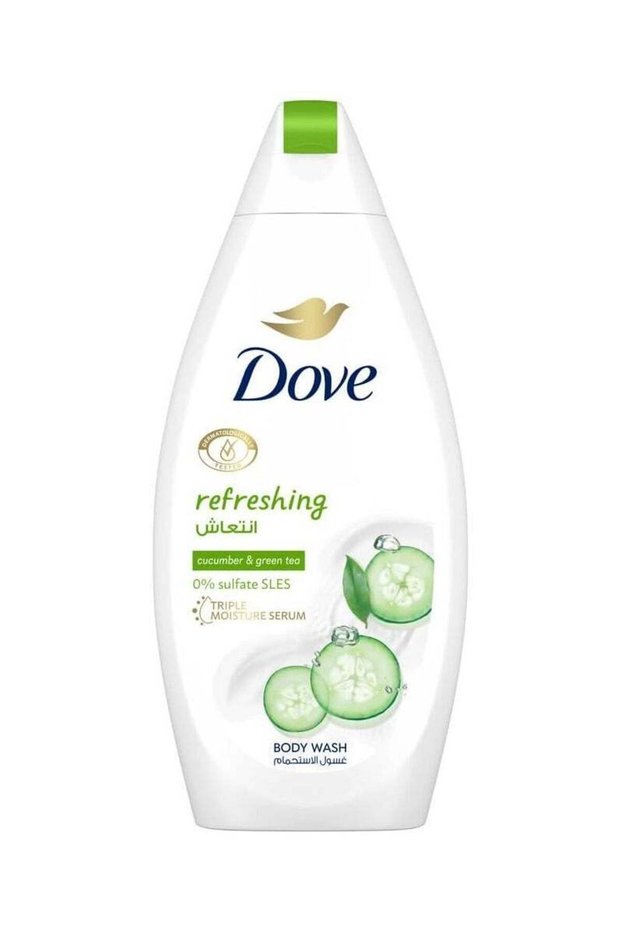 Refreshing Body Wash, for instant nourishing, Cucumber and Green Tea, No Sulfates or Parabens,