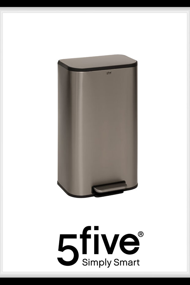 Titan 30 L Metal Pedallı Çöp Kovası Çelik ,Dayanıklı, Kolay Temizlik Çıkarılabilir Yıkanabilir - 1