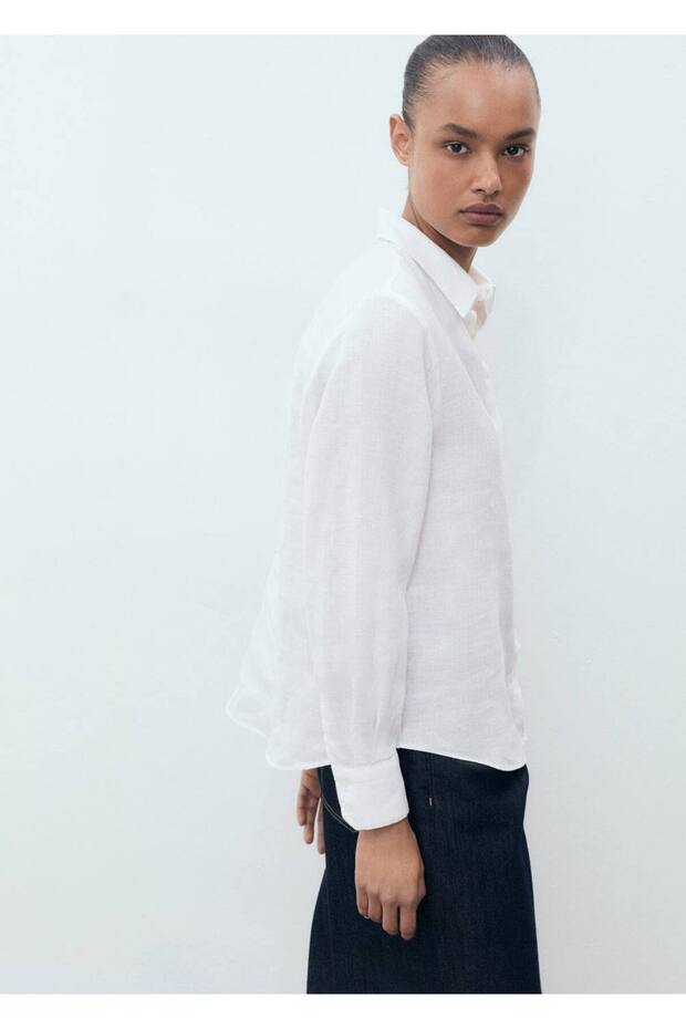 Cepli keten gömlek - 1