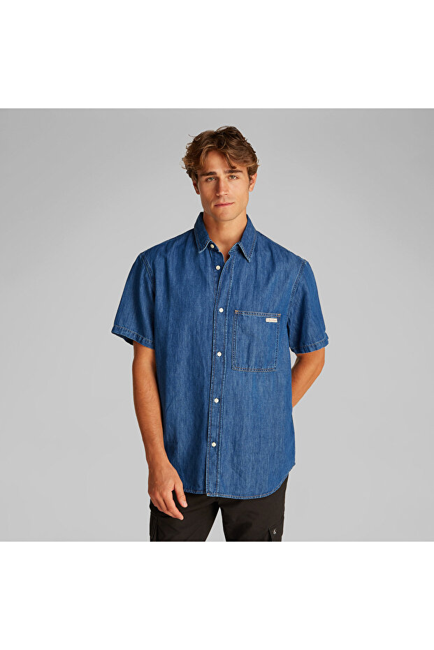 Regular Denim Erkek Gömlek - 1