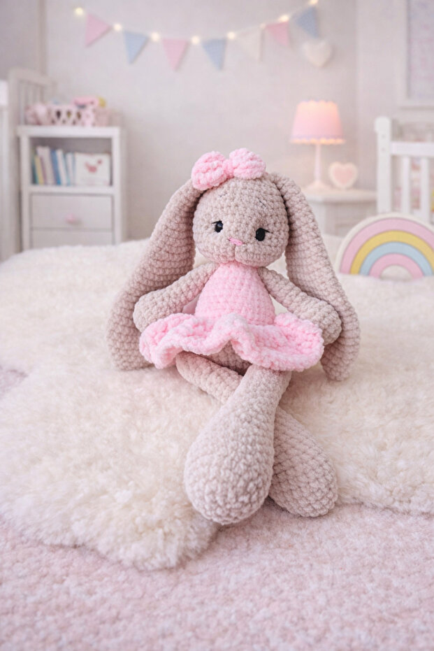 Pembe elbiseli tavşan - 2