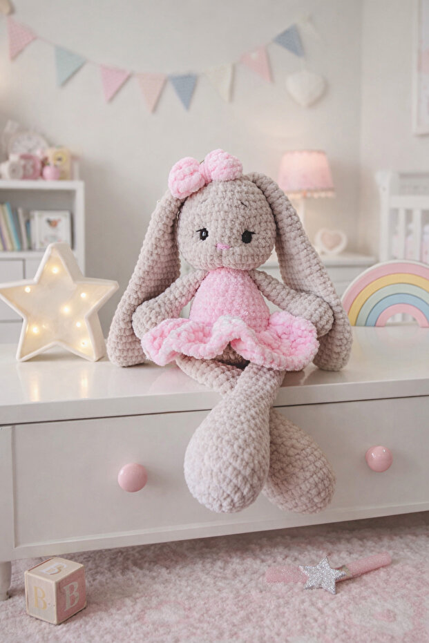 Pembe elbiseli tavşan - 1