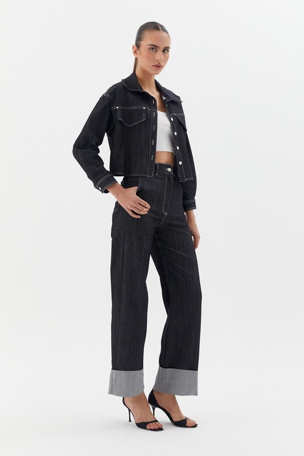 Double Leg Pants Black