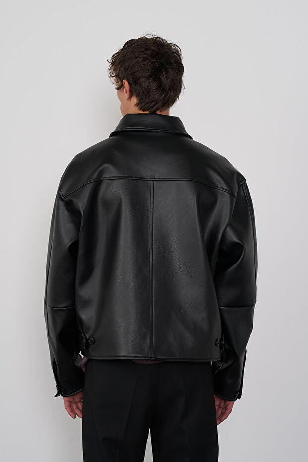 Vintage Deri Ceket - 4