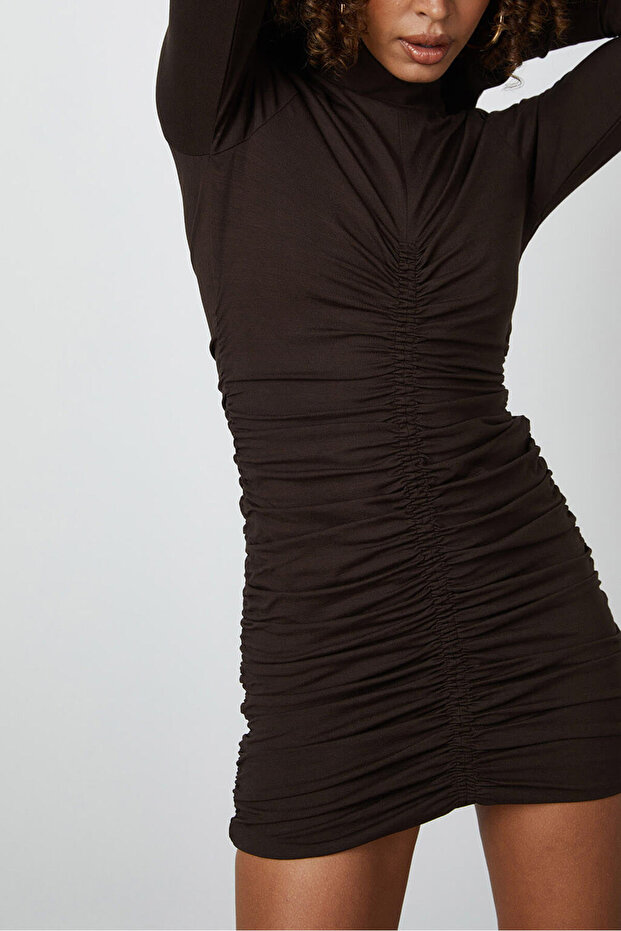 Rochie cu mâneci lungi Drapeli - 4
