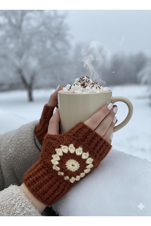 parmaksiz örme eldiven - 1