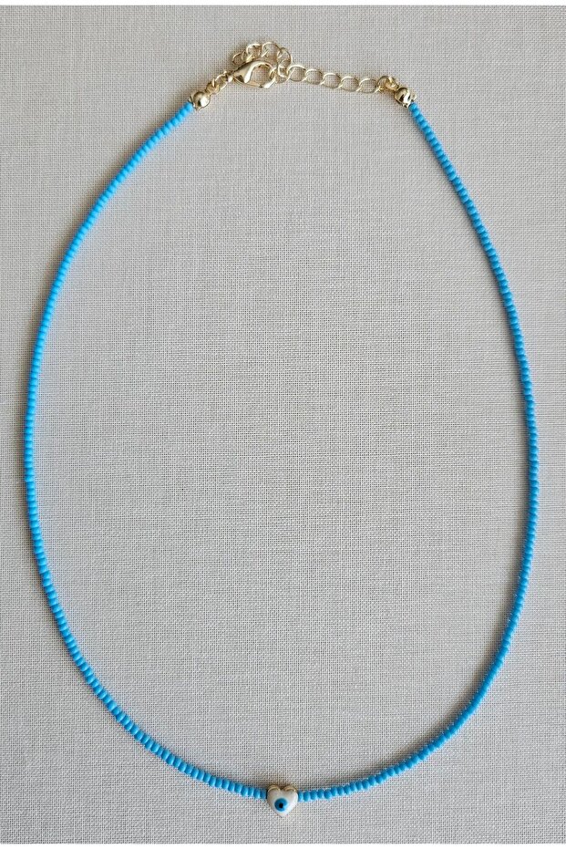 Blue Necklace with Evil Eye Beads