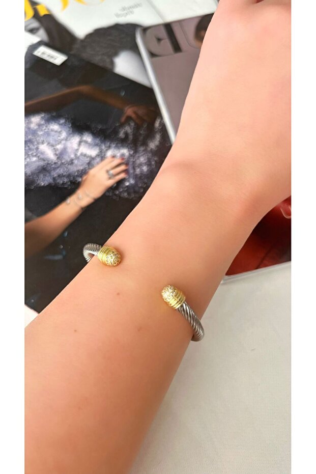 Diva Charm Çelik Kadın Şık Bileklik - 1