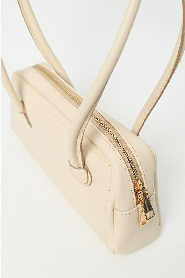 KREM SOFT BAGET ÇANTA - 3