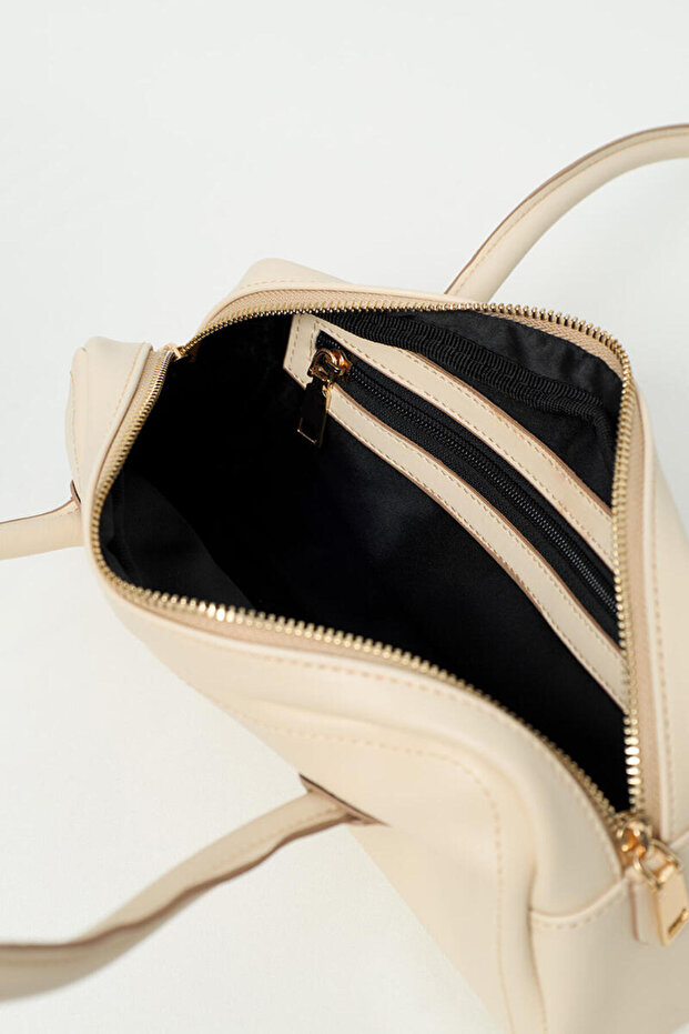 KREM SOFT BAGET ÇANTA - 4