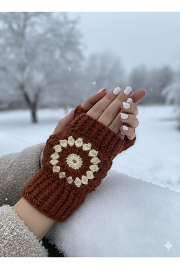 parmaksiz örme eldiven - 4