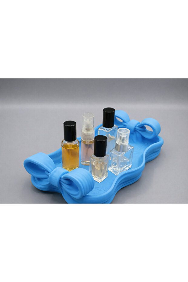 Vanity Tray with Bow Detail – Coquette Style Decorative Catchall Organizer
