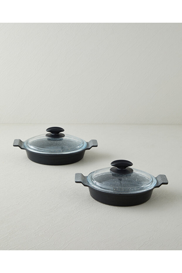 Prime Expert Premium Cast Iron 4-Piece Saucepan Set with Lids 18-20 cm Black - Gray