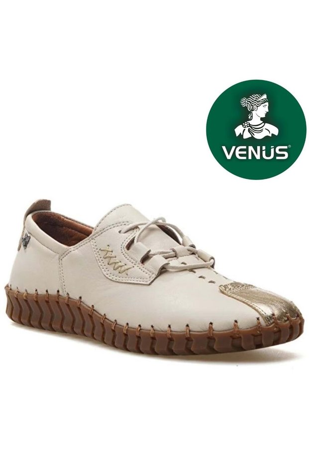 Şebik Genuine Leather Orthopedic Women's Casual Shoes Beige