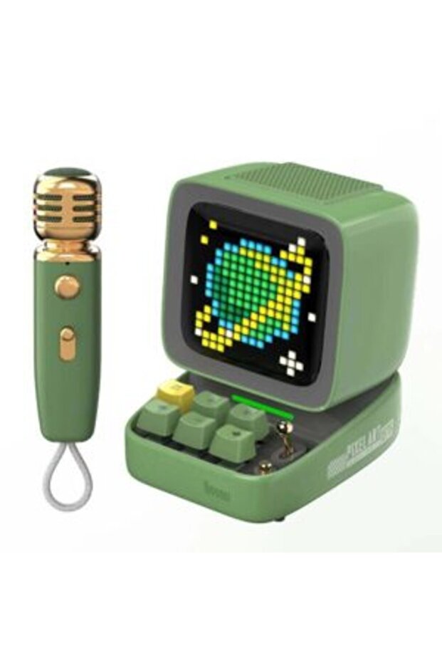 Ditoo-Mic Retro Pixel Art Game Bluetooth Speaker Microphone Karaoke Function