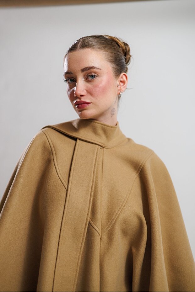 kaşe camel panço - 2