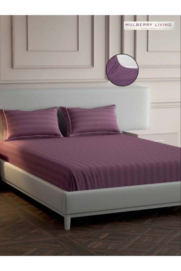 Elysian Stripes 100% Cotton - 300 Thread Count Fitted Sheet